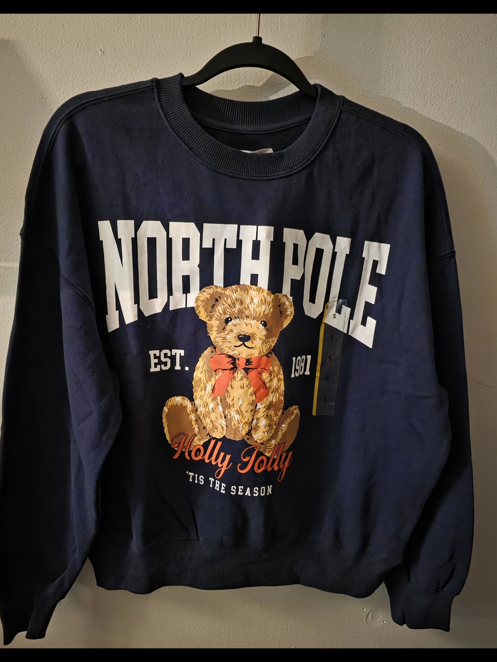 Grayson Threads Navy Sweatshirt with White Lettering